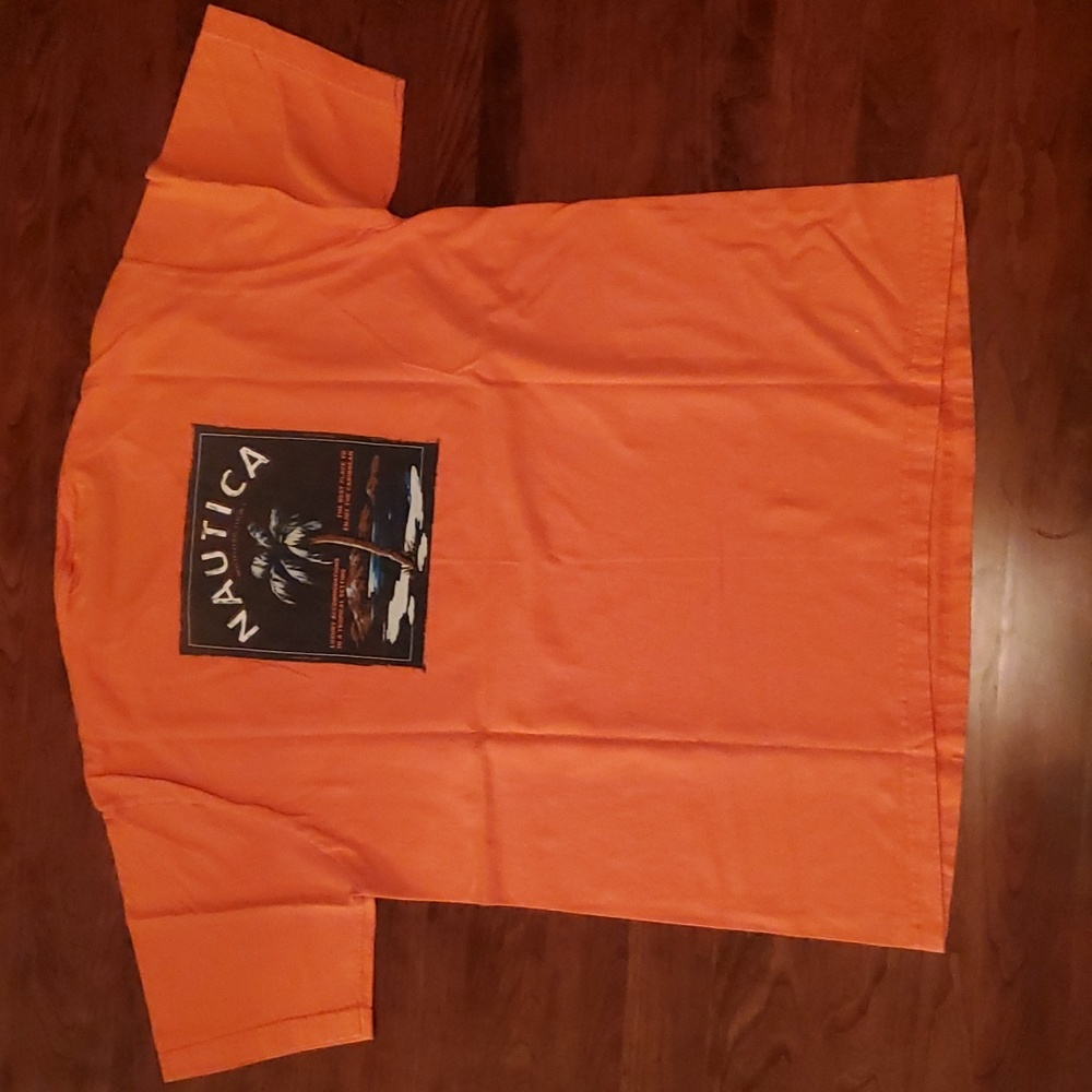 Nautica Orange Tee shirt size L
